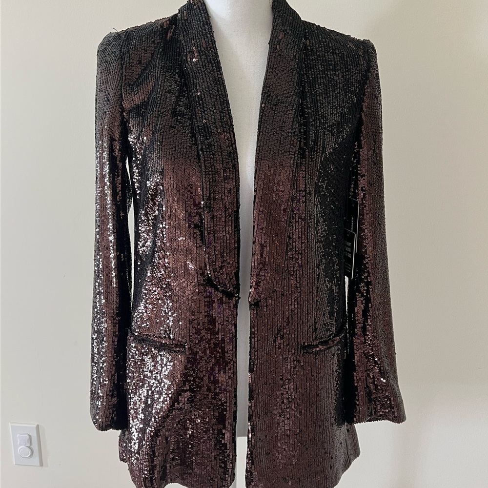Express Brown Sequin Blazer